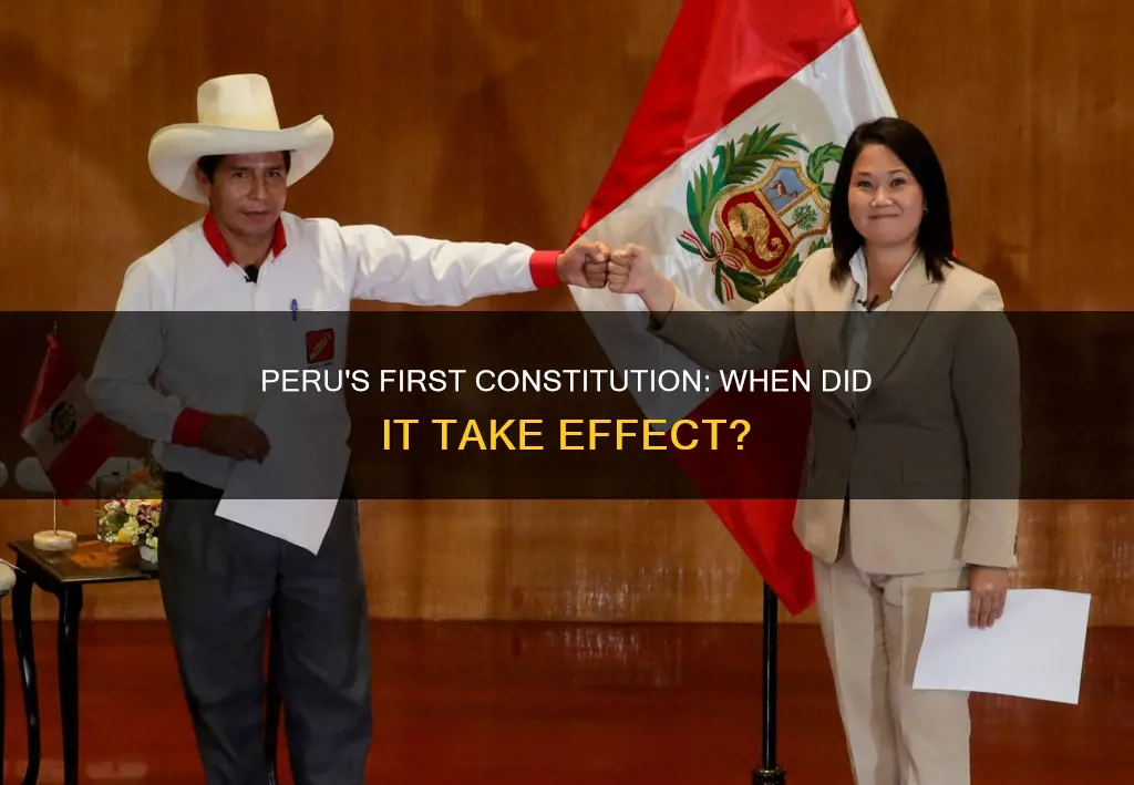 what year did peru first constitution go into effect