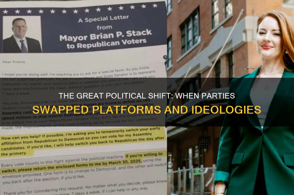 what year did the political parties switch platforms