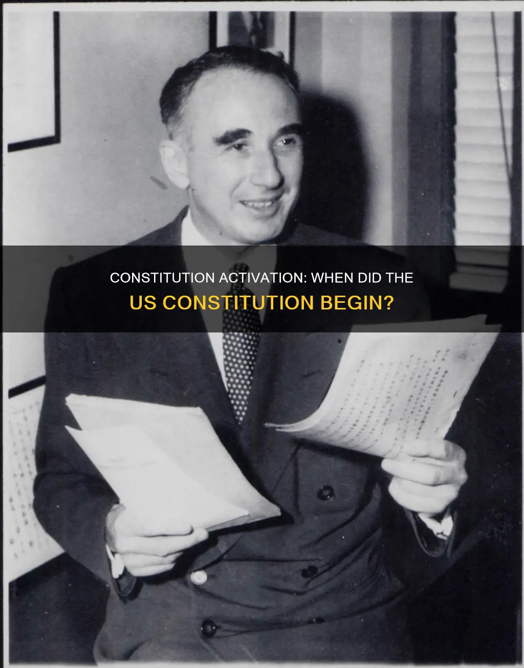 what year did the us constitution go into effect