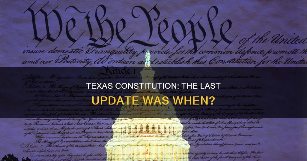 what year was last texas constitution written