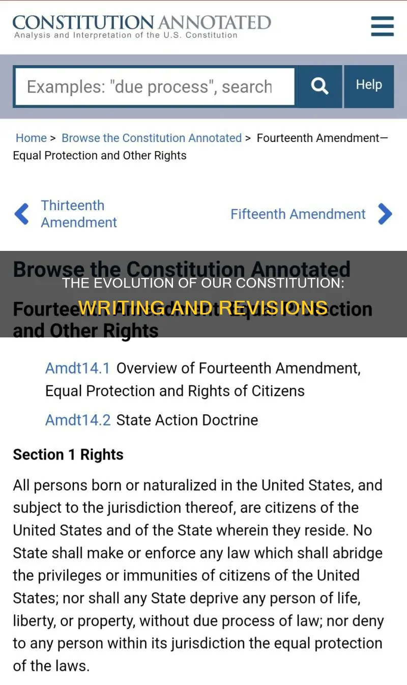 what year was our constitution first written and revised