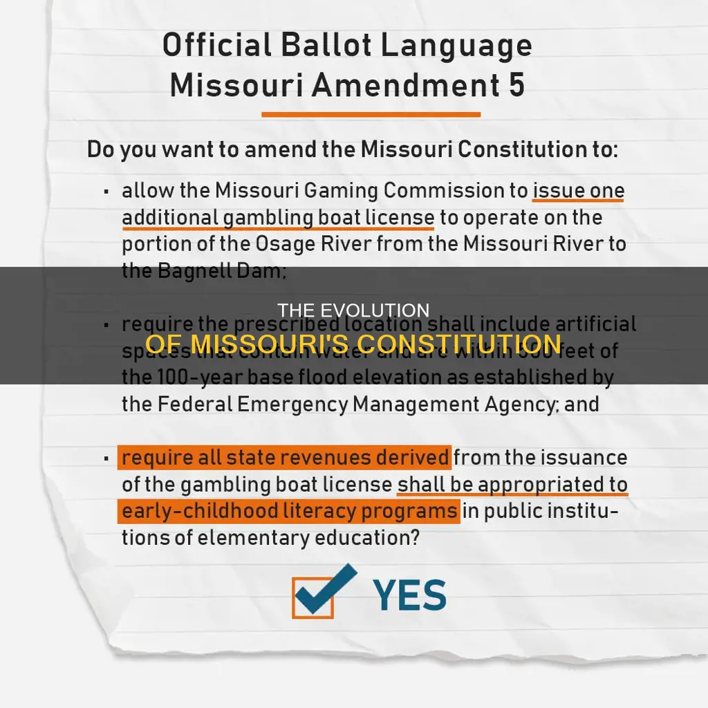 what year was our present missouri constitution approved
