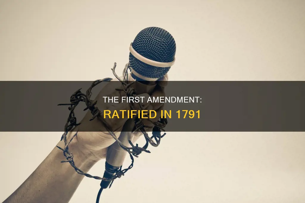 what year was the 1st amendment ratified