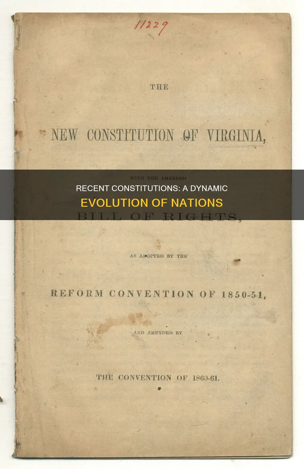 what year was the most recent constitution adopted