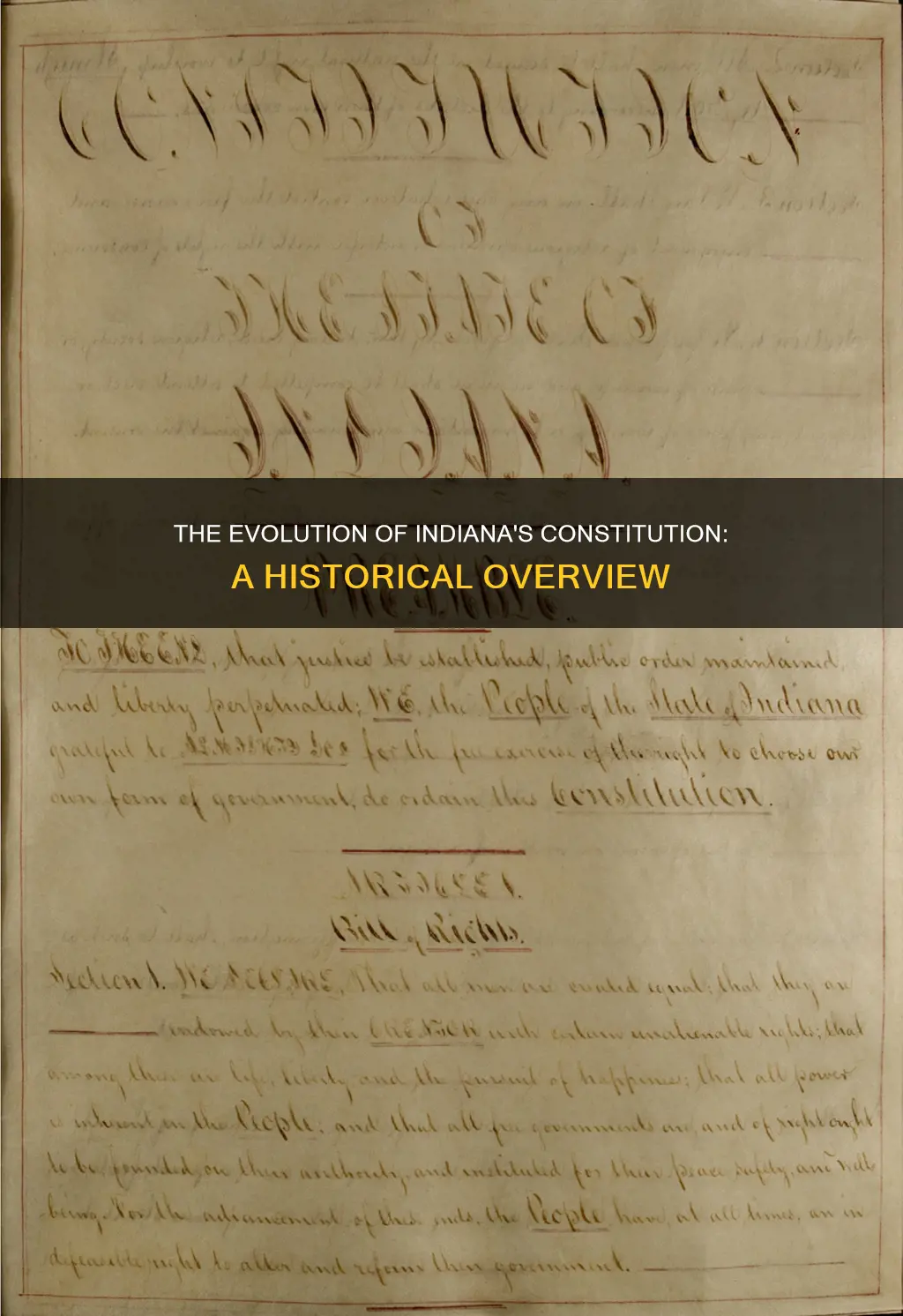 what year was the present indiana constitution written