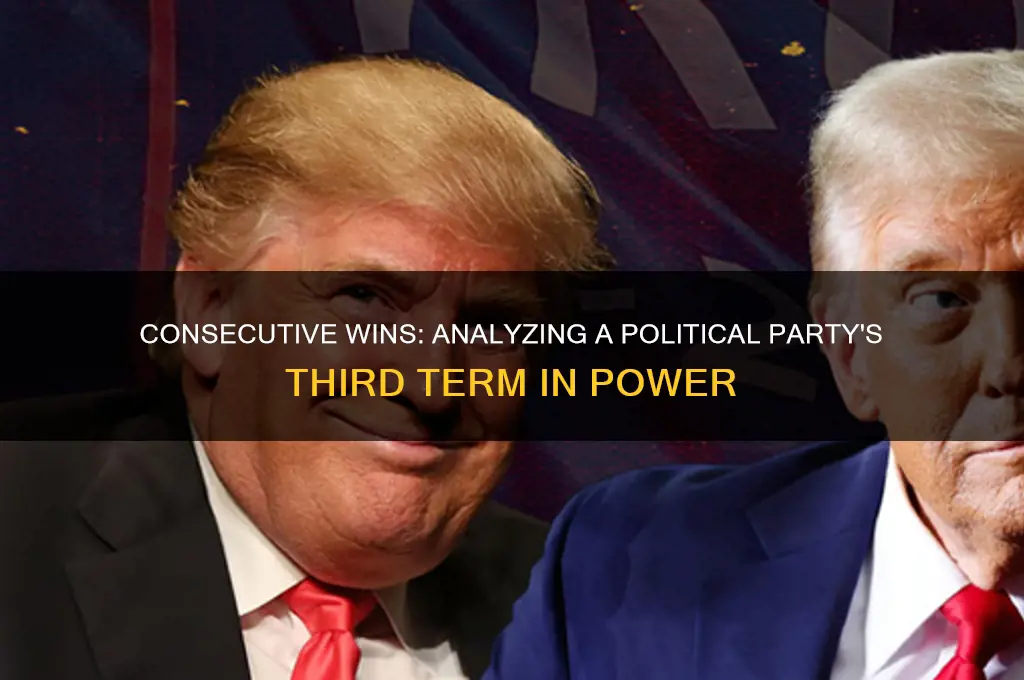 when a politic party has been three times consecutively