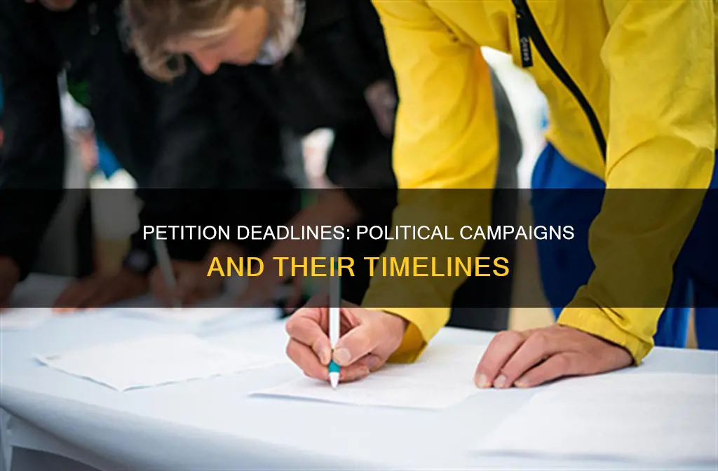 when are petitions due for political campaigns