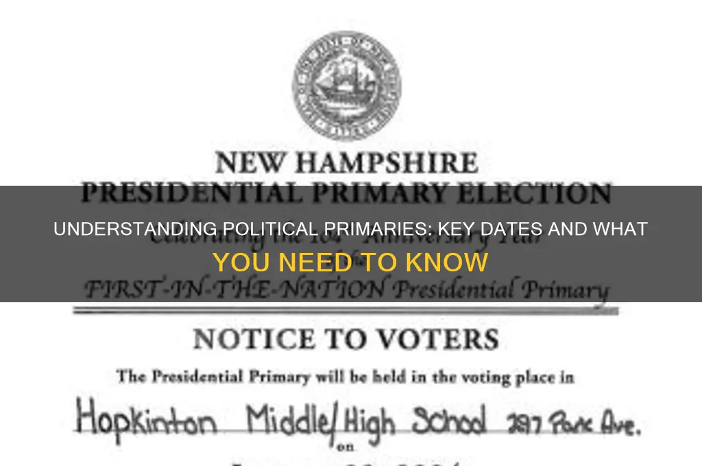 when are political primaries