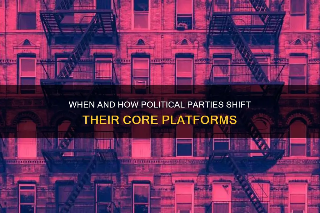 when can a political party change its platform