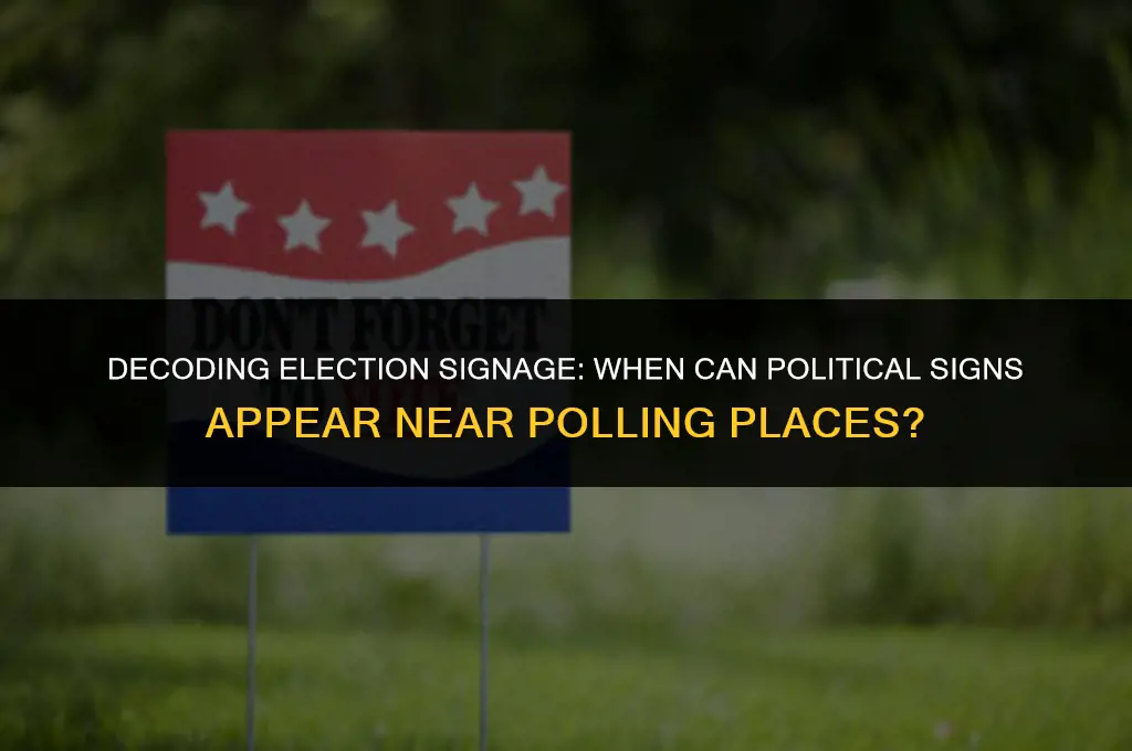 when can political signs go up outside of polling places