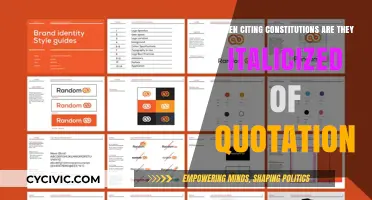 How to Cite a Constitution: Italics or Quotes?