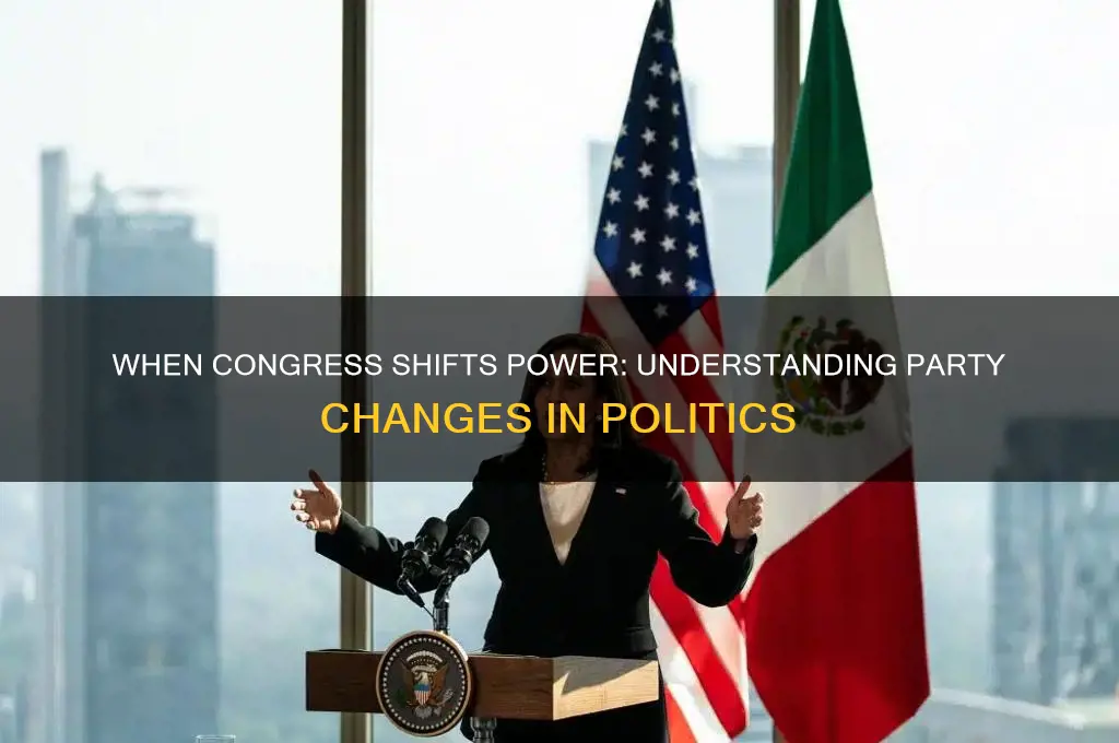 when congress changes political parties its called