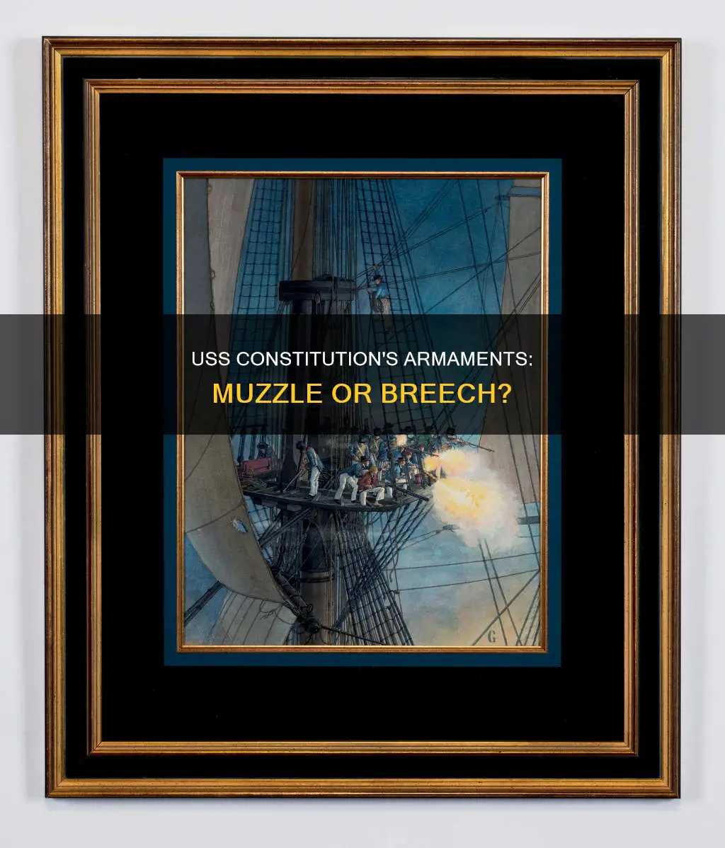 when constructed uss constitution was armed with muzzle or breecg