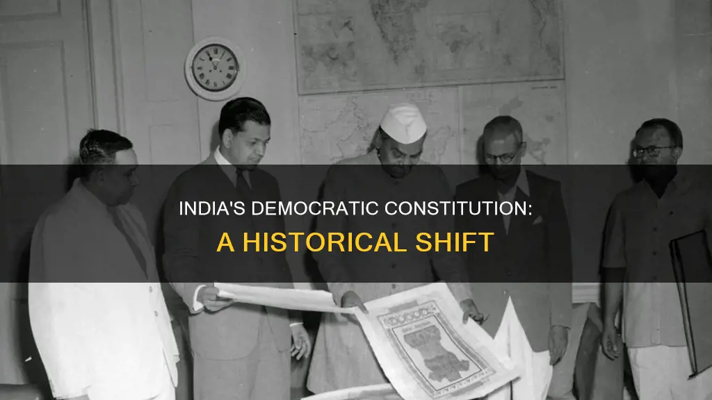 when did india adopt a democratic constitution