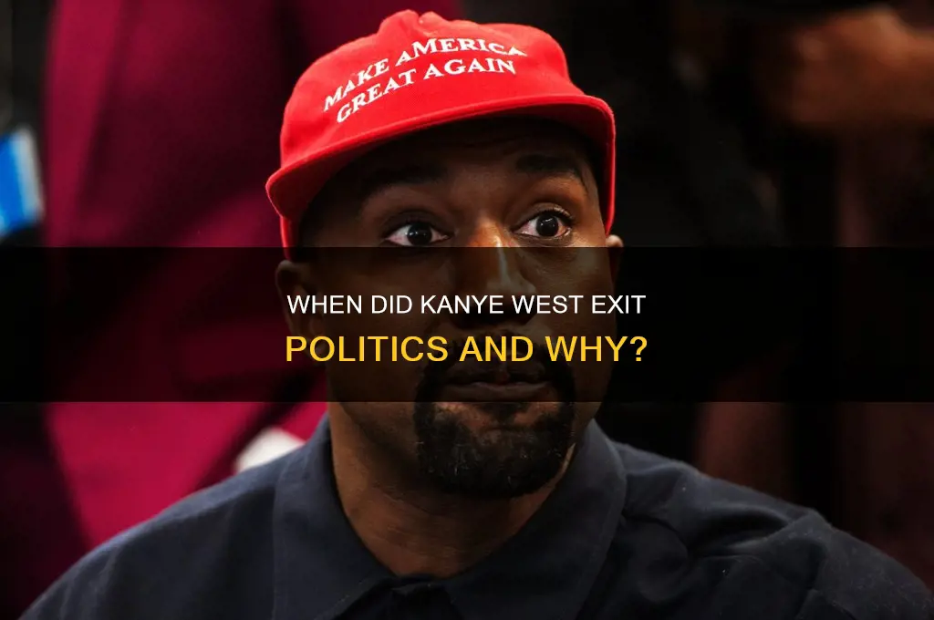 when did kenye quit politics