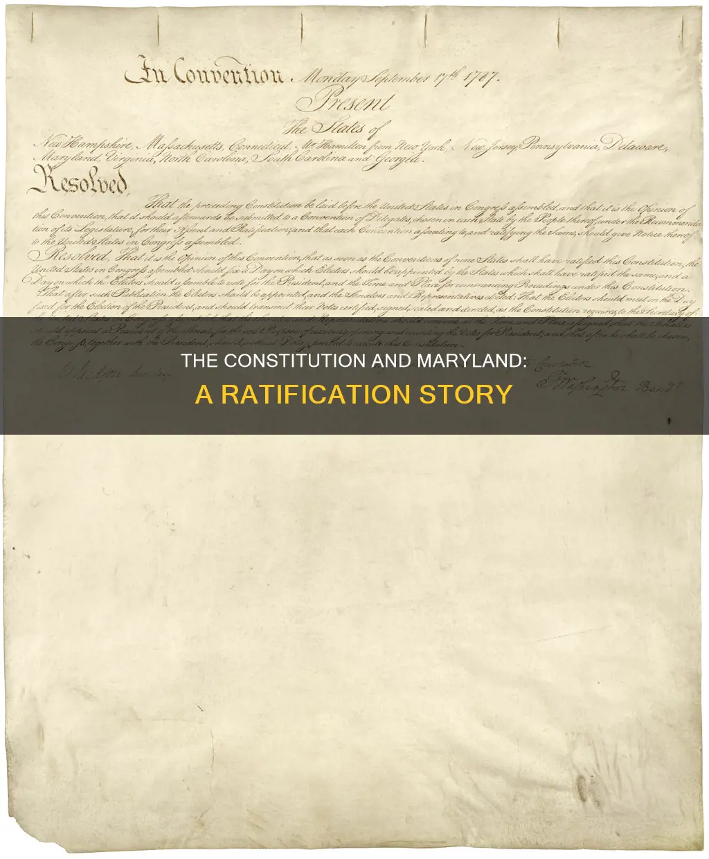 when did maryland ratify the constitution