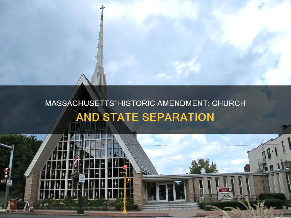 when did massachusetts constitutional amendment separate church and state