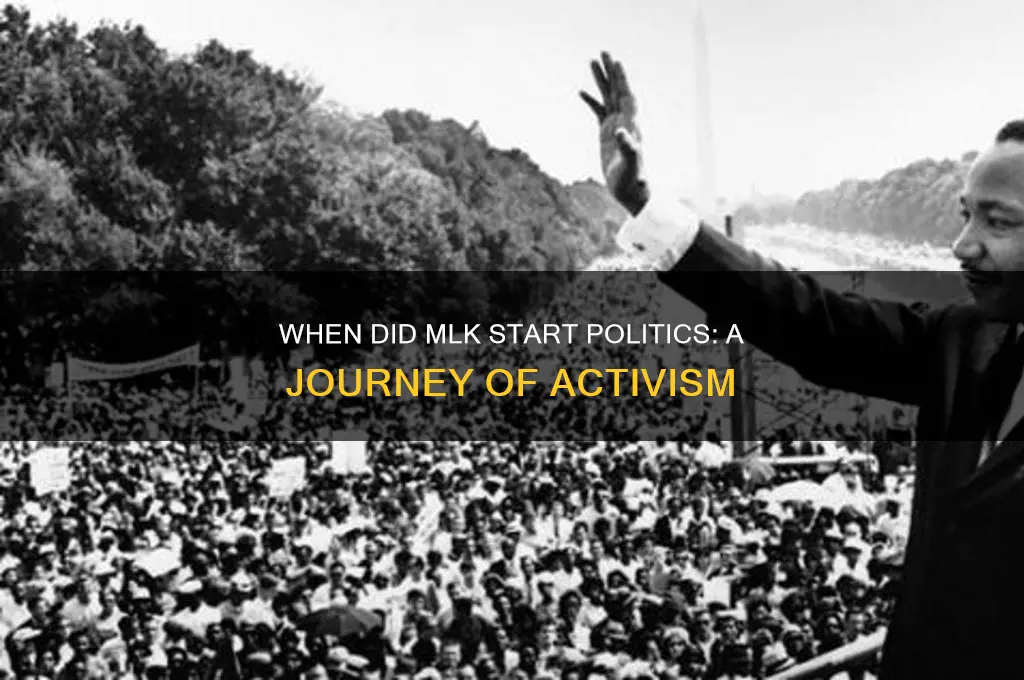 when did mlk start politics