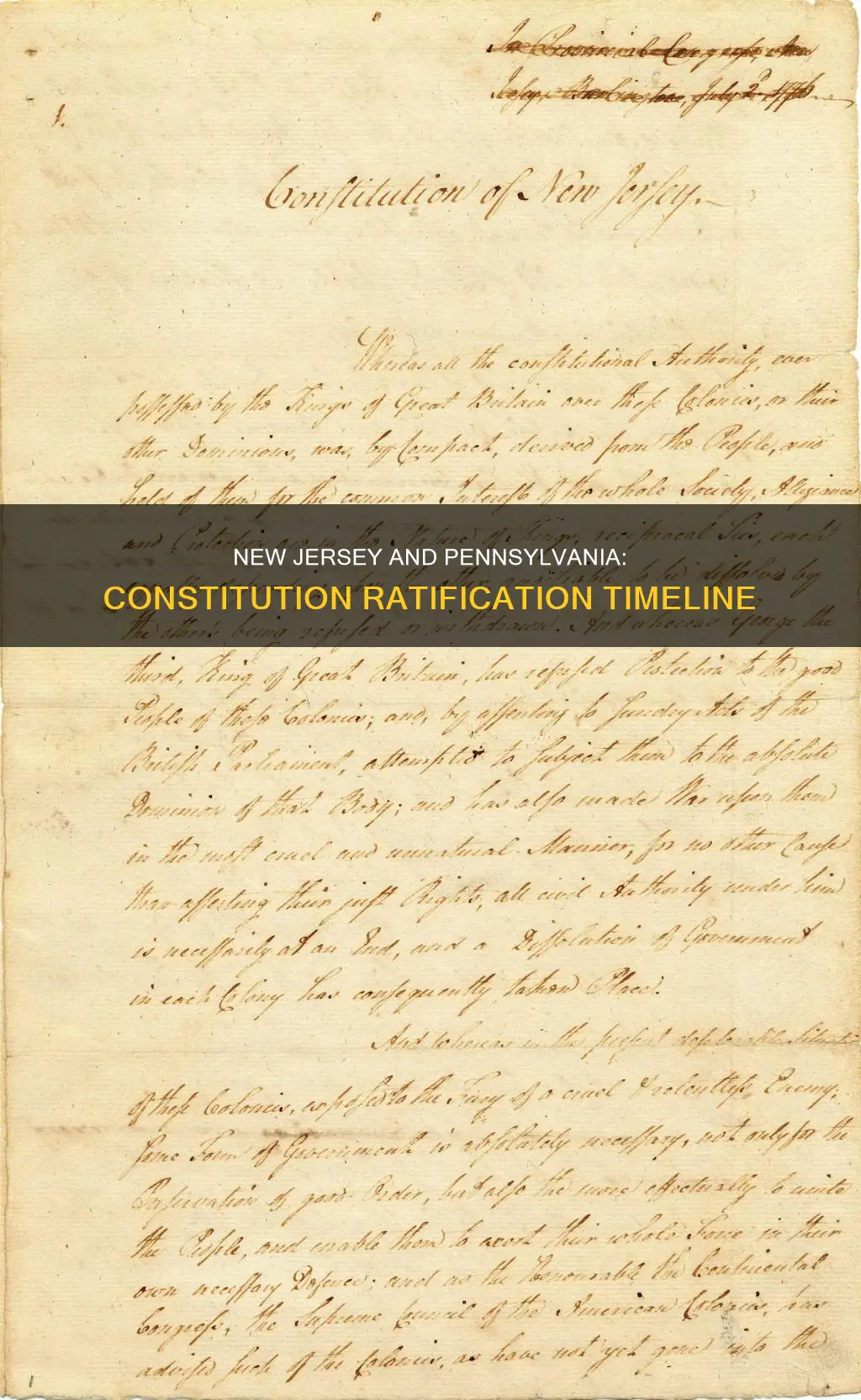 when did new jersey and pennsyl ratify the constitution