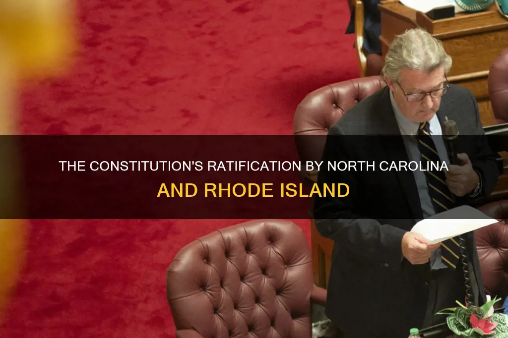 when did north carolina and rhode island ratify the constitution