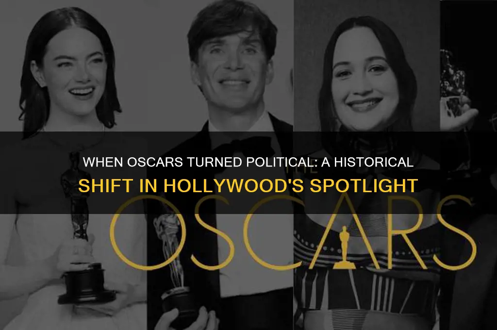 when did oscars become political