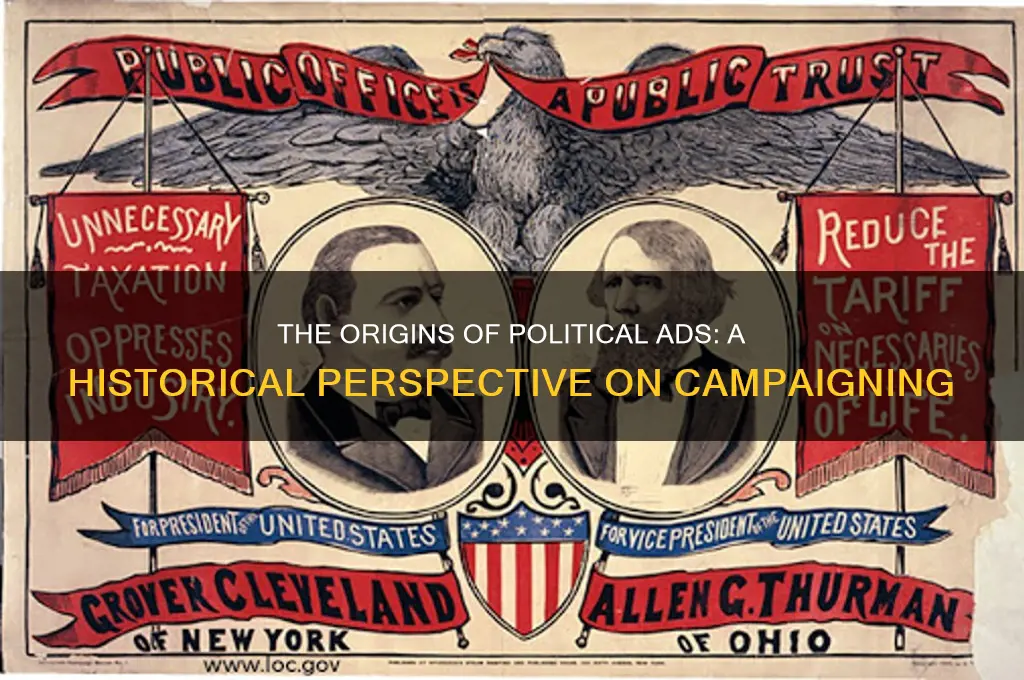 when did political ads begin