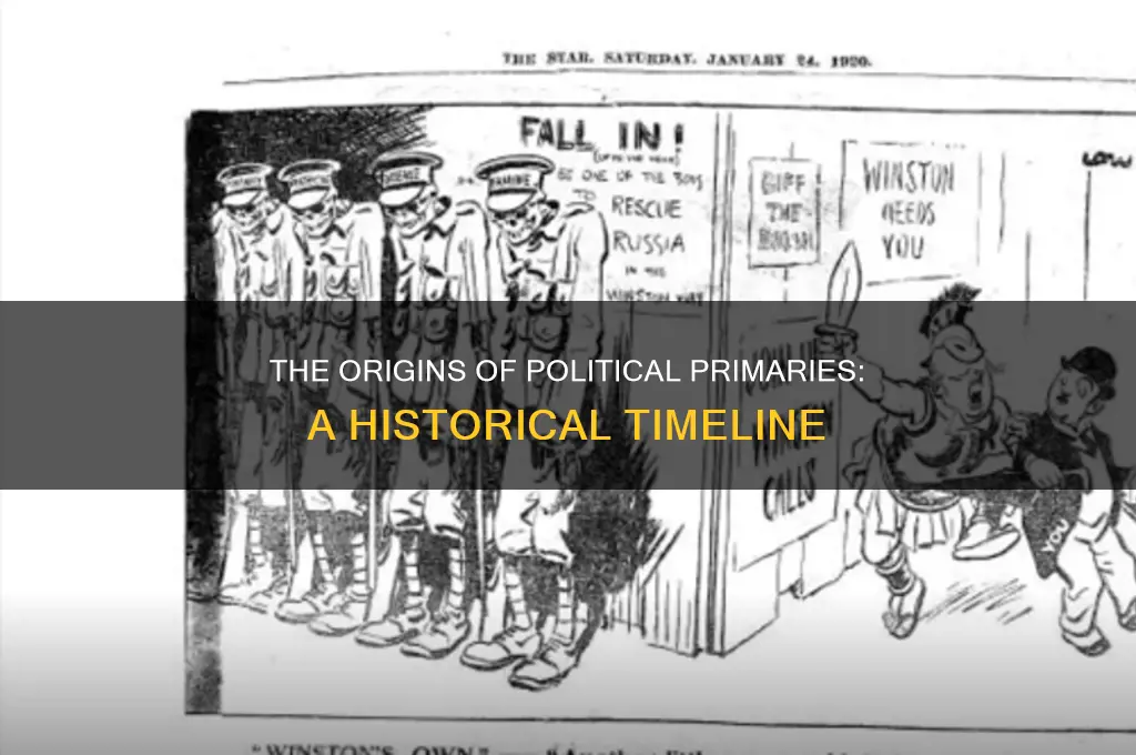 when did political primaries begin
