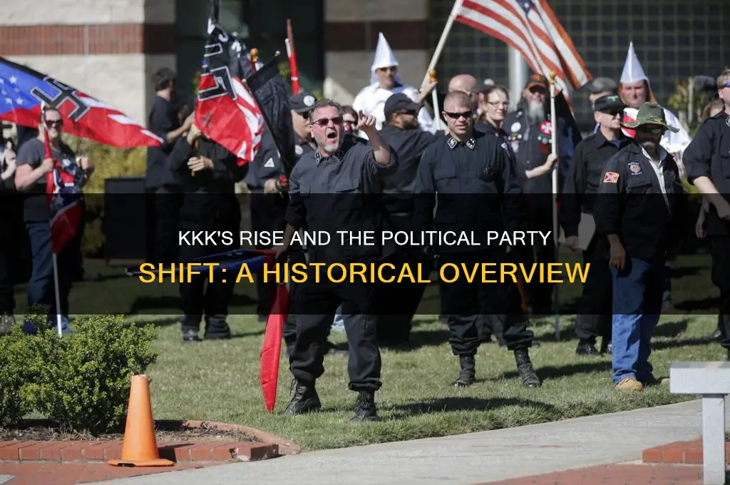 when did the political parties switch rise of the kkk
