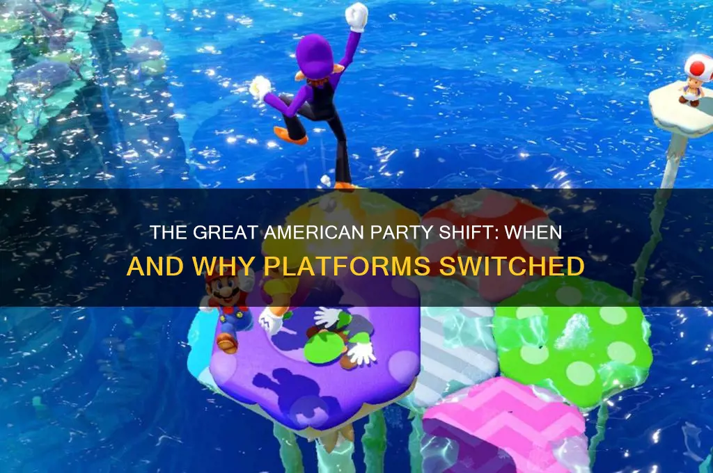 when did the political party platforms switch in amwrica