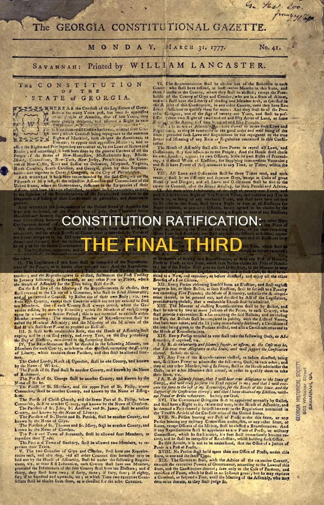 when did the ratification of 3 4 the constitution happen