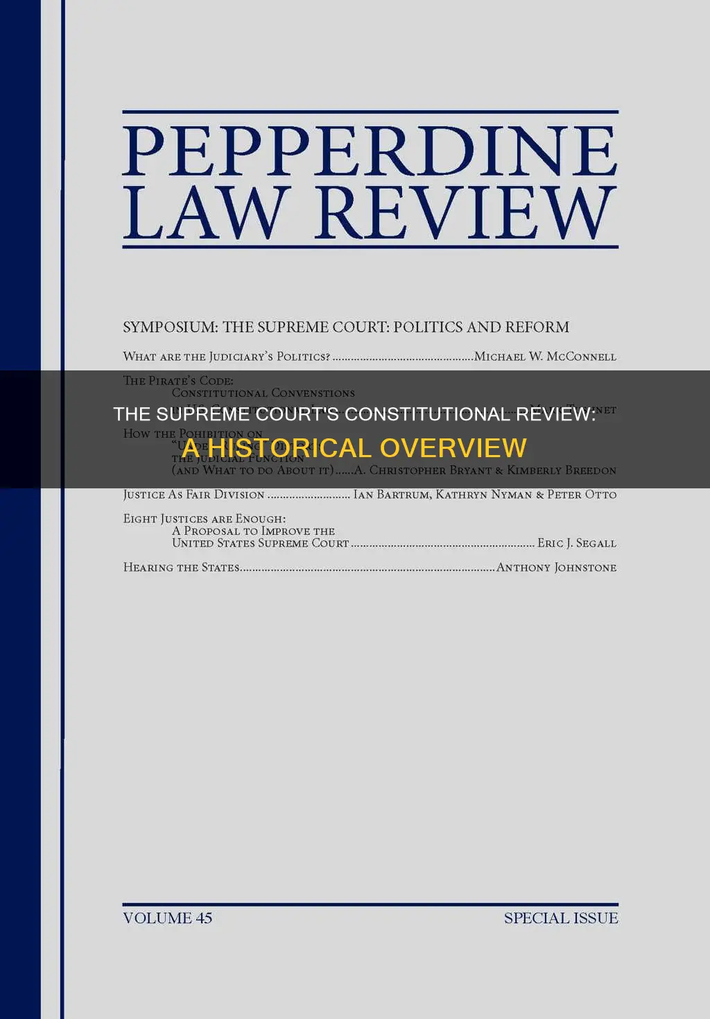 when did the supreme court get constitutional review