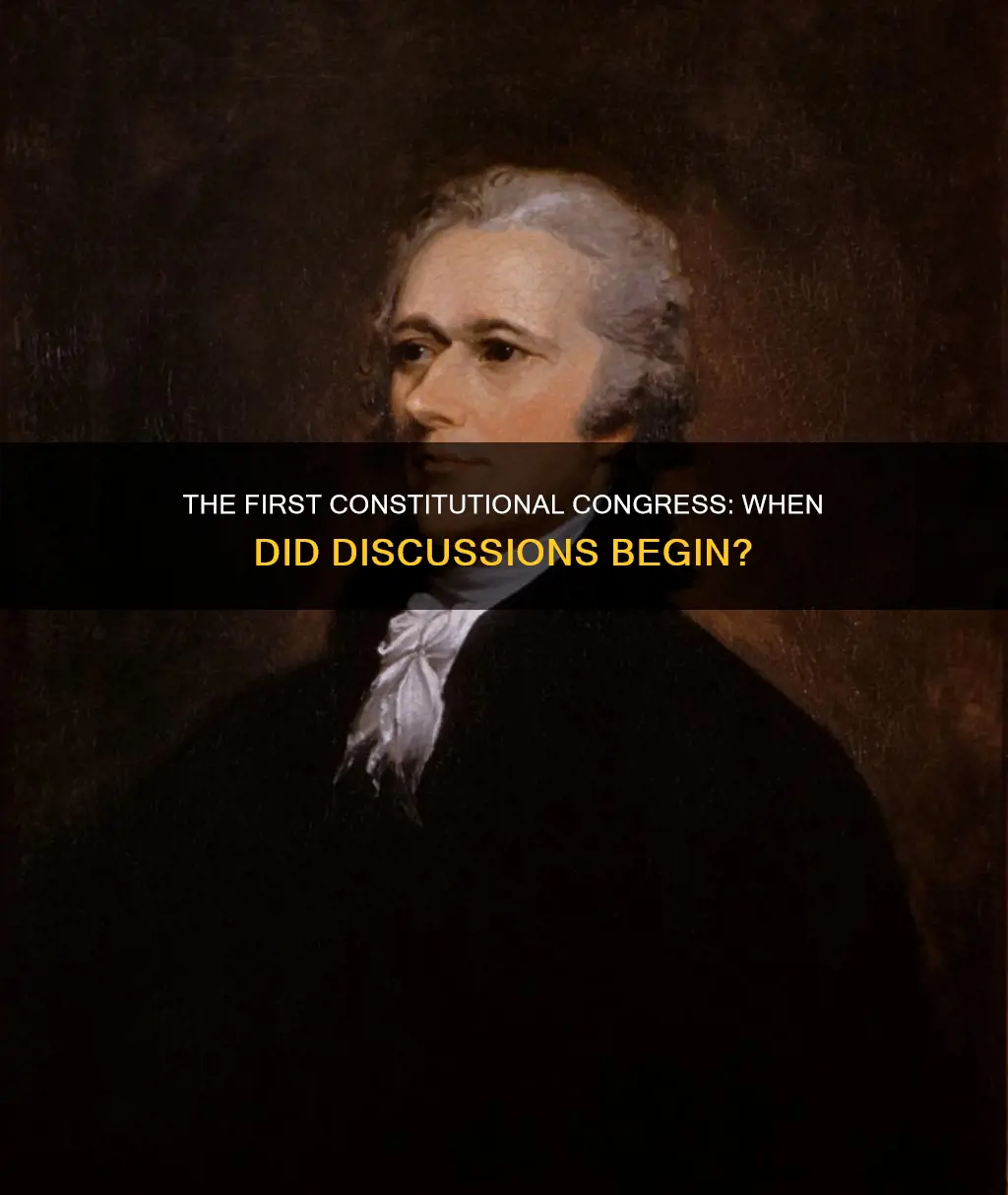 when did we initiate discussions for a first constitutional congrgess
