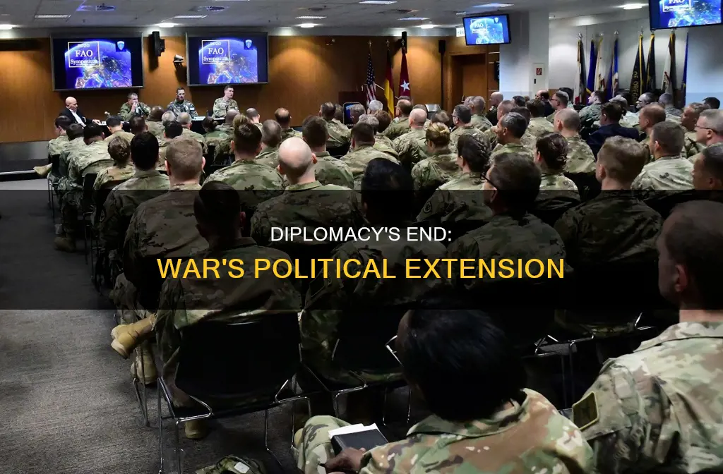 when diplomacy fails war is an extension of politics