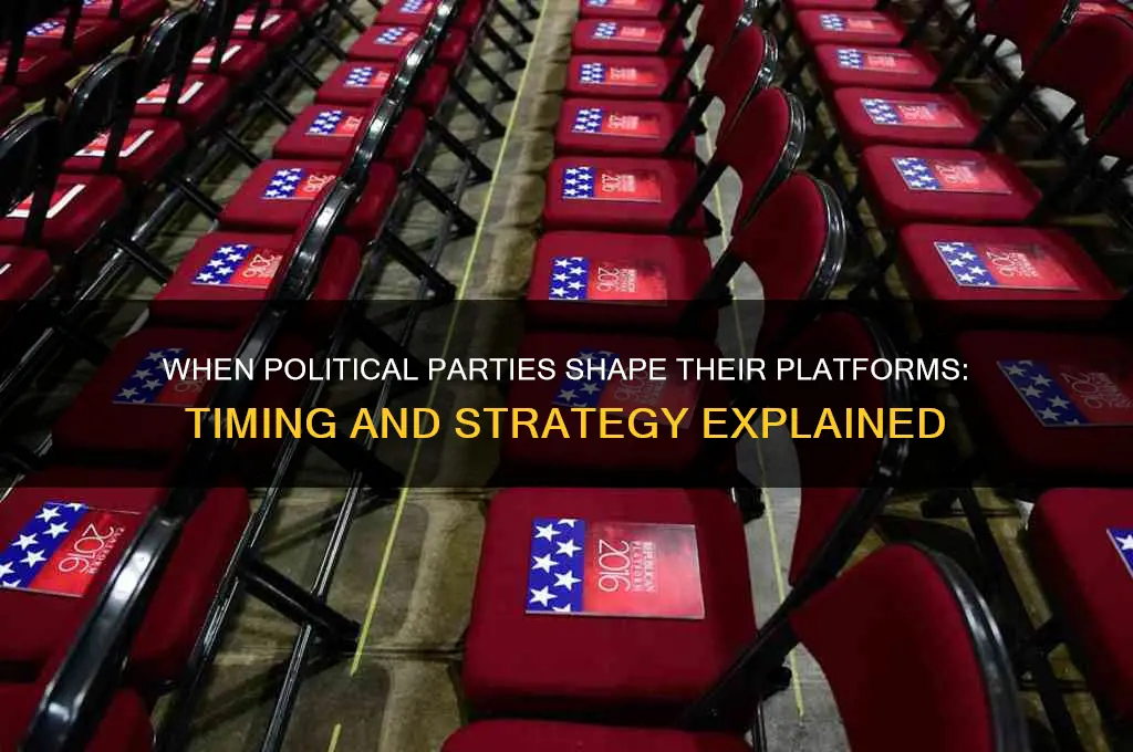 when do political parties adopt their platforms