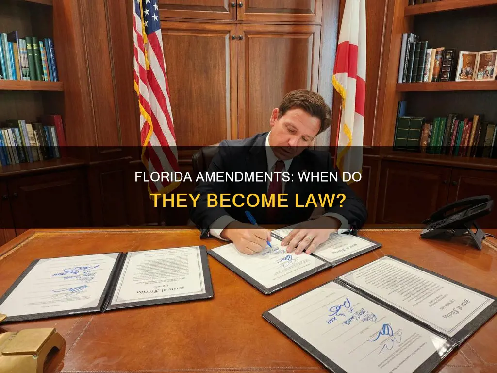 when do the florida amendments to the constitution become law