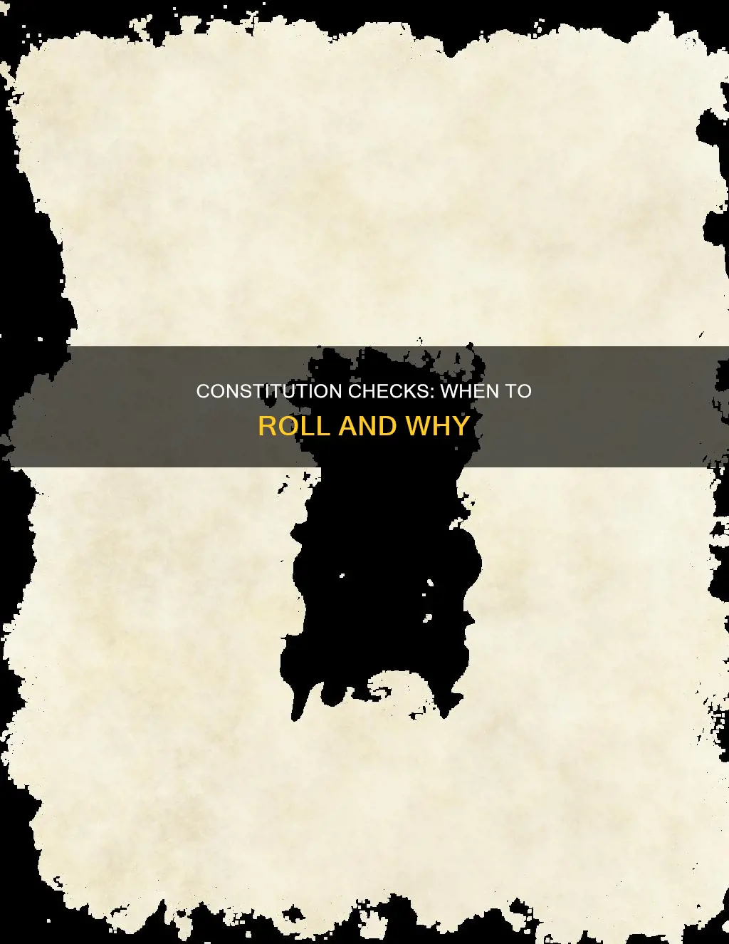 when do you roll a constitution check dnd