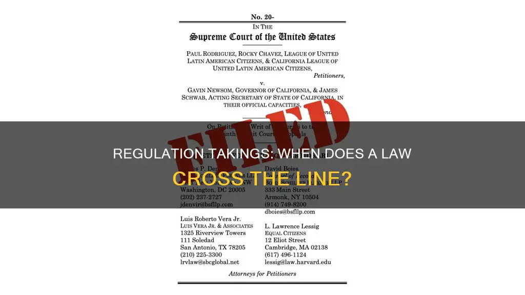 when does a regulation constitute an unconstitutional taking