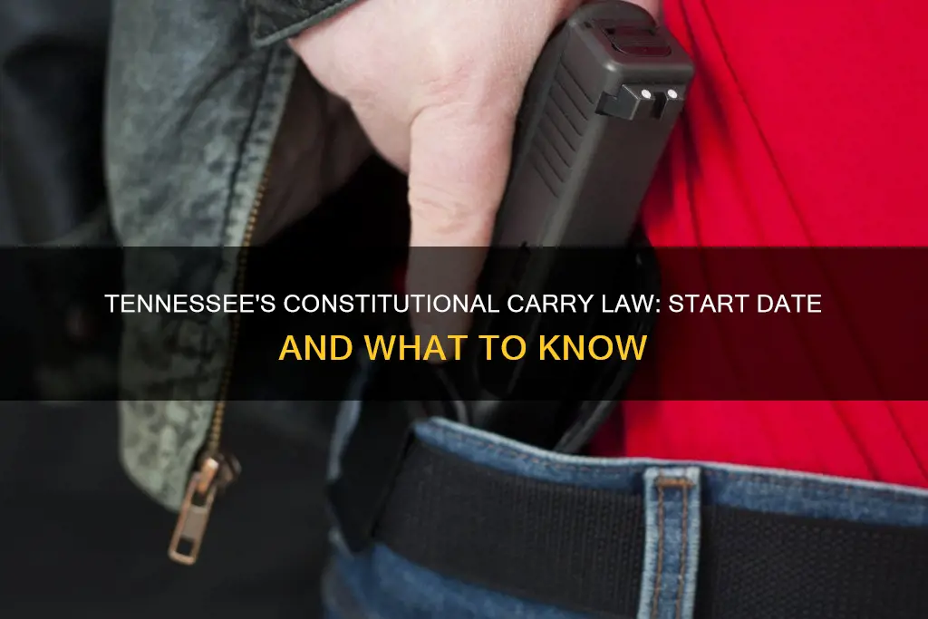 when does constitutional carry start in tennessee