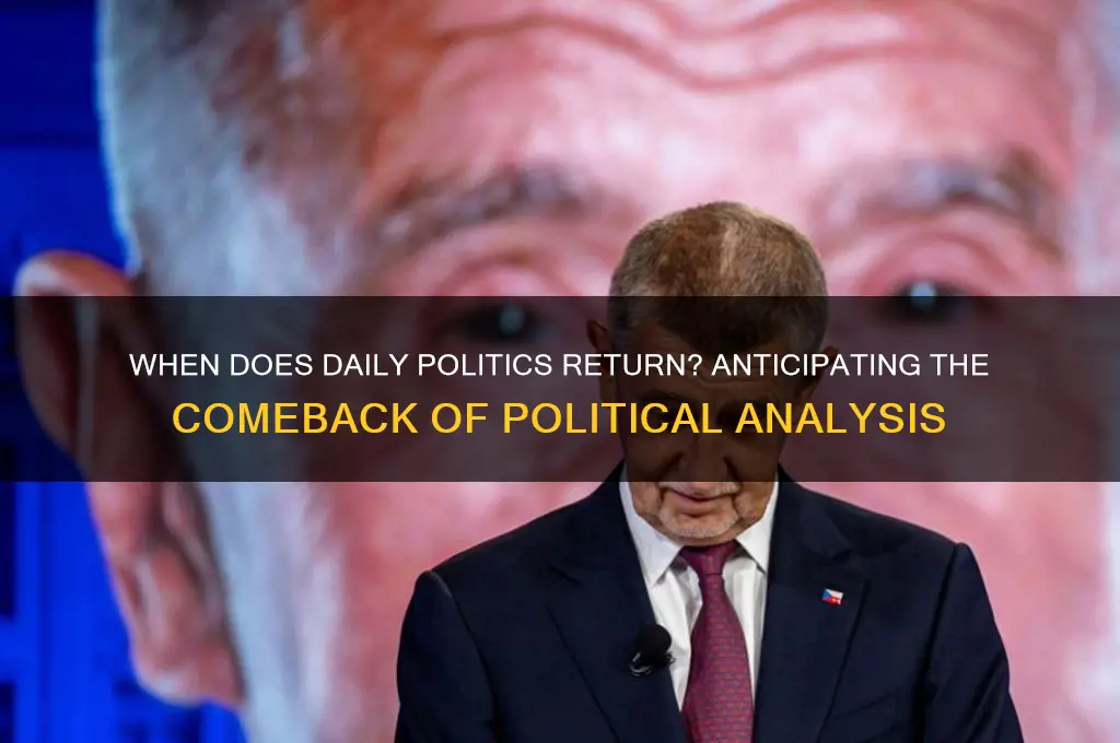 when does daily politics return