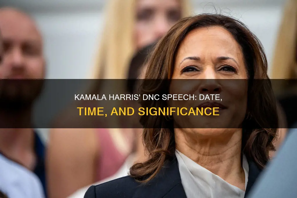 when does kamala harris speak at the dnc