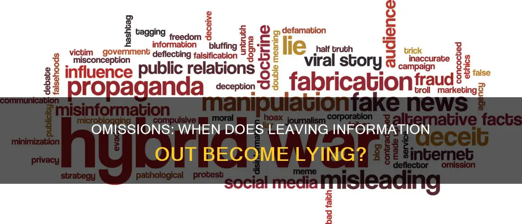 when does leaving information out of a story constitute lying
