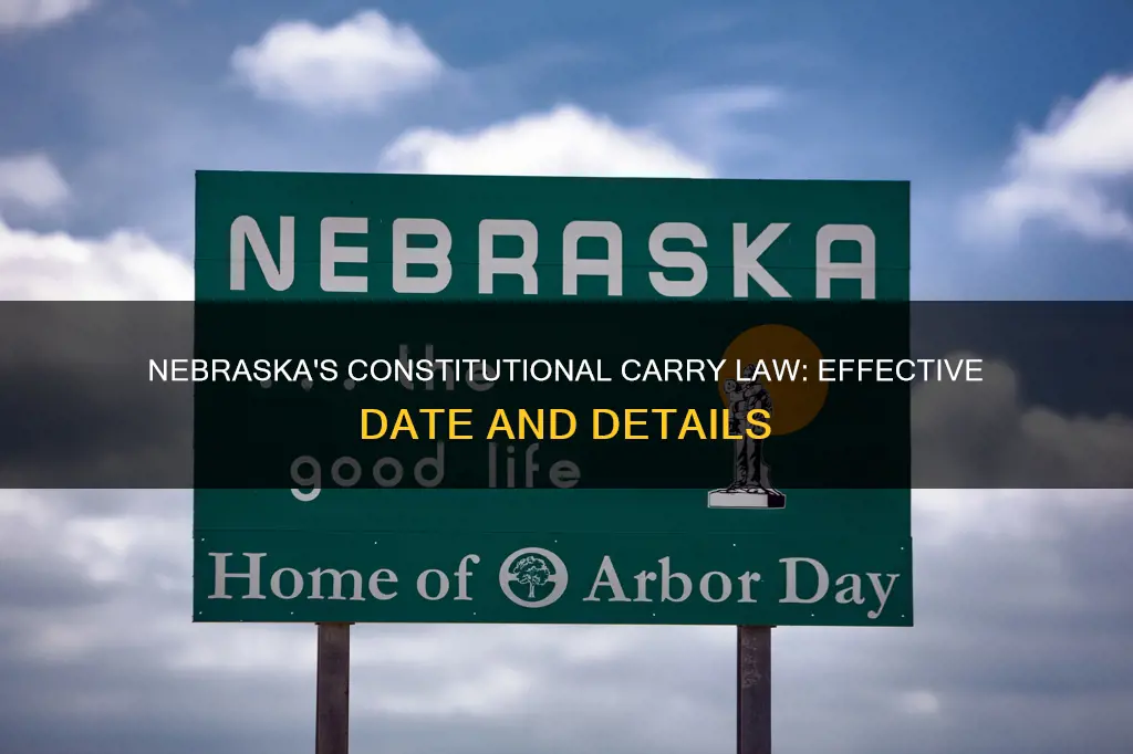 when does nebraska constitutional carry take effect