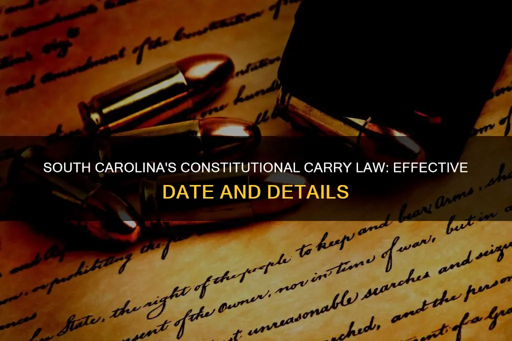 when does sc constitutional carry go into effect