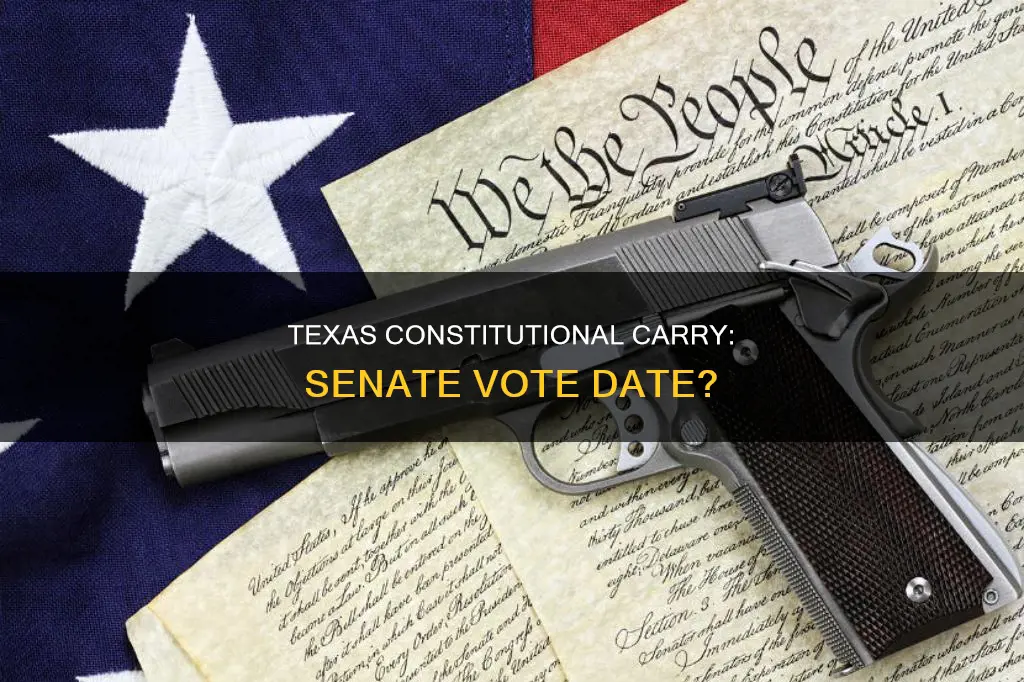 when does texas constitutional carry go to senate