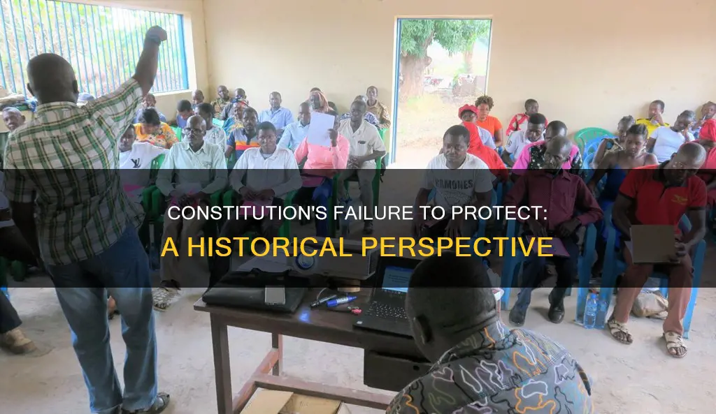 when has the constitution not protect groups