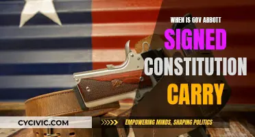 Gov. Abbott Signs Constitutional Carry into Law