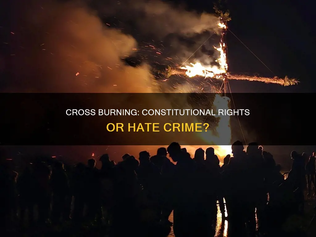 when is it constitutional to burn a cross