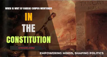 Habeas Corpus: The Constitution's Mention