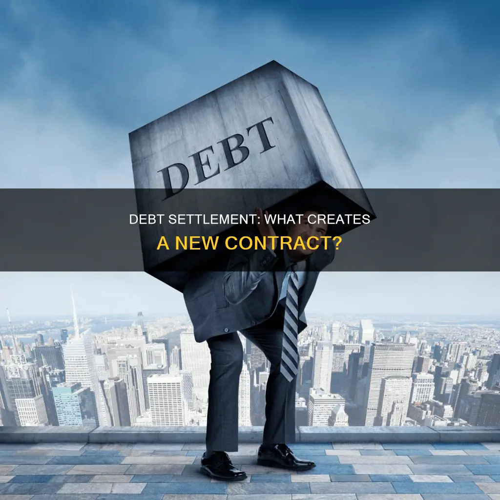 when settling a debt what constitutes a new contract