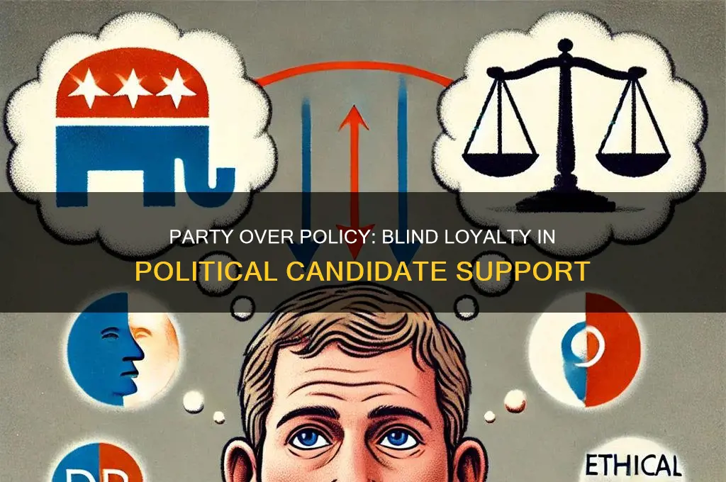 when someone supports a candidate due to political party association